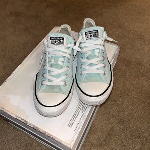 Converse Chuck Taylor Shoes Womens Sz 10 Aqua Tiffany Light Blue Canvas Sneakers